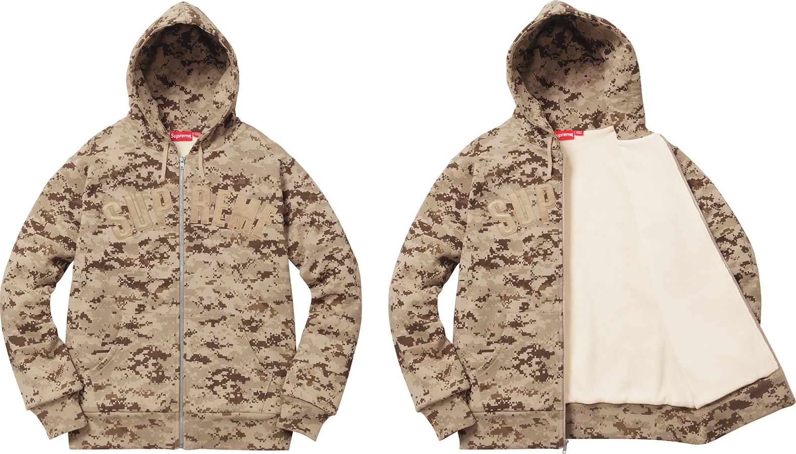 Arc Logo Thermal Zip Up Sweatshirt view 12